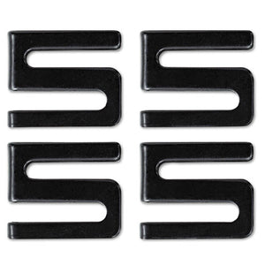 Alera® wholesale. Wire Shelving S Hooks, Metal, Black, 4 Hooks-pack. HSD Wholesale: Janitorial Supplies, Breakroom Supplies, Office Supplies.