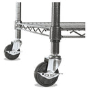 Alera® wholesale. Nsf Certified 4-shelf Wire Shelving Kit With Casters, 48w X 18d X 72h, Black Anthracite. HSD Wholesale: Janitorial Supplies, Breakroom Supplies, Office Supplies.