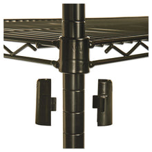 Load image into Gallery viewer, Alera® wholesale. Nsf Certified 4-shelf Wire Shelving Kit With Casters, 48w X 18d X 72h, Black. HSD Wholesale: Janitorial Supplies, Breakroom Supplies, Office Supplies.