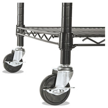 Load image into Gallery viewer, Alera® wholesale. Nsf Certified 4-shelf Wire Shelving Kit With Casters, 48w X 18d X 72h, Black. HSD Wholesale: Janitorial Supplies, Breakroom Supplies, Office Supplies.