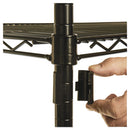 Alera® wholesale. Nsf Certified 4-shelf Wire Shelving Kit With Casters, 48w X 18d X 72h, Black. HSD Wholesale: Janitorial Supplies, Breakroom Supplies, Office Supplies.