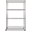 Alera® wholesale. Nsf Certified 4-shelf Wire Shelving Kit With Casters, 48w X 18d X 72h, Silver. HSD Wholesale: Janitorial Supplies, Breakroom Supplies, Office Supplies.