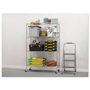 Alera® wholesale. Nsf Certified 4-shelf Wire Shelving Kit With Casters, 48w X 18d X 72h, Silver. HSD Wholesale: Janitorial Supplies, Breakroom Supplies, Office Supplies.