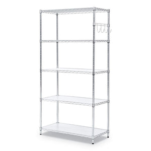 Alera® wholesale. 5-shelf Wire Shelving Kit With Casters And Shelf Liners, 36w X 18d X 72h, Silver. HSD Wholesale: Janitorial Supplies, Breakroom Supplies, Office Supplies.