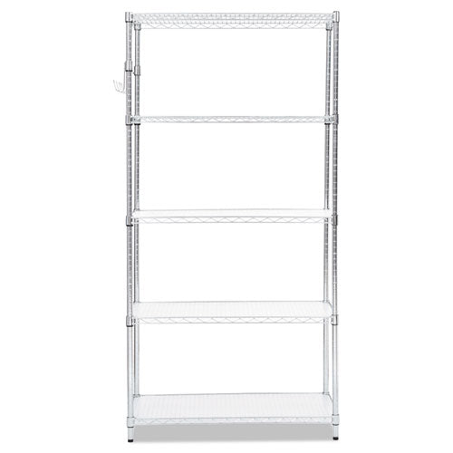 Alera® wholesale. 5-shelf Wire Shelving Kit With Casters And Shelf Liners, 36w X 18d X 72h, Silver. HSD Wholesale: Janitorial Supplies, Breakroom Supplies, Office Supplies.