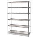 Alera® wholesale. Nsf Certified 6-shelf Wire Shelving Kit, 48w X 18d X 72h, Black Anthracite. HSD Wholesale: Janitorial Supplies, Breakroom Supplies, Office Supplies.
