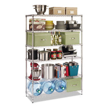 Load image into Gallery viewer, Alera® wholesale. Nsf Certified 6-shelf Wire Shelving Kit, 48w X 18d X 72h, Black Anthracite. HSD Wholesale: Janitorial Supplies, Breakroom Supplies, Office Supplies.
