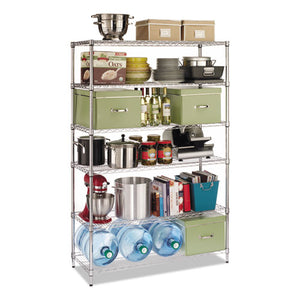 Alera® wholesale. Nsf Certified 6-shelf Wire Shelving Kit, Six-shelf, 48w X 18d X 72h, Black. HSD Wholesale: Janitorial Supplies, Breakroom Supplies, Office Supplies.