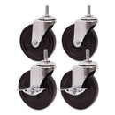 Alera® wholesale. Optional Casters For Wire Shelving, 200 Lbs-caster, Gray-black, 4-set. HSD Wholesale: Janitorial Supplies, Breakroom Supplies, Office Supplies.