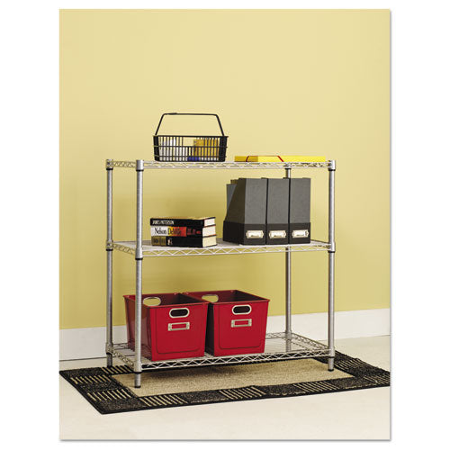 Alera® wholesale. Residential Wire Shelving, Three-shelf, 36w X 14d X 36h, Silver. HSD Wholesale: Janitorial Supplies, Breakroom Supplies, Office Supplies.