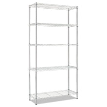 Load image into Gallery viewer, Alera® wholesale. Residential Wire Shelving, Five-shelf, 36w X 14d X 72h, Silver. HSD Wholesale: Janitorial Supplies, Breakroom Supplies, Office Supplies.