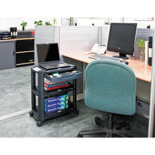 Load image into Gallery viewer, Alera® wholesale. 3-in-1 Storage Cart And Stand, 21.63w X 13.75d X 24.75h, Black-gray. HSD Wholesale: Janitorial Supplies, Breakroom Supplies, Office Supplies.