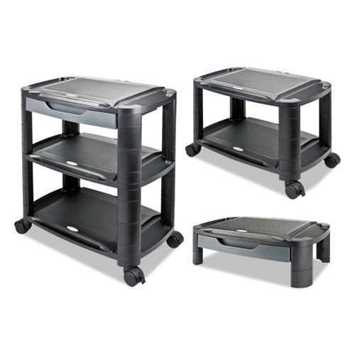 Alera® wholesale. 3-in-1 Storage Cart And Stand, 21.63w X 13.75d X 24.75h, Black-gray. HSD Wholesale: Janitorial Supplies, Breakroom Supplies, Office Supplies.