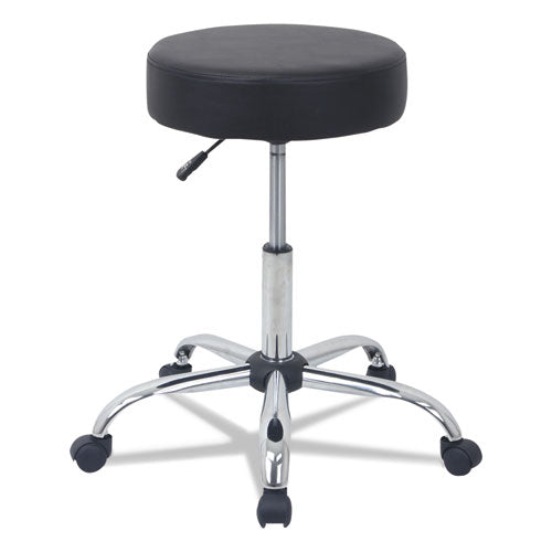 Alera® wholesale. Height Adjustable Lab Stool, 24.38" Seat Height, Supports Up To 275 Lbs., Black Seat-black Back, Chrome Base. HSD Wholesale: Janitorial Supplies, Breakroom Supplies, Office Supplies.