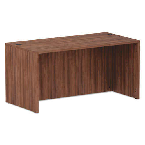 Alera® wholesale. Alera Valencia Series Straight Front Desk Shell, 59.13" X 29.5" X 29.63", Modern Walnut. HSD Wholesale: Janitorial Supplies, Breakroom Supplies, Office Supplies.