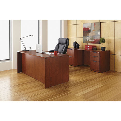 Alera® wholesale. Alera Valencia Series Straight Front Desk Shell, 65" X 29.5" X 29.63", Medium Cherry. HSD Wholesale: Janitorial Supplies, Breakroom Supplies, Office Supplies.