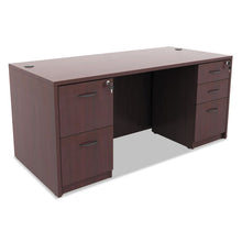 Load image into Gallery viewer, Alera® wholesale. Alera Valencia Series Straight Front Desk Shell, 65&quot; X 29.5&quot; X 29.63&quot;, Mahogany. HSD Wholesale: Janitorial Supplies, Breakroom Supplies, Office Supplies.