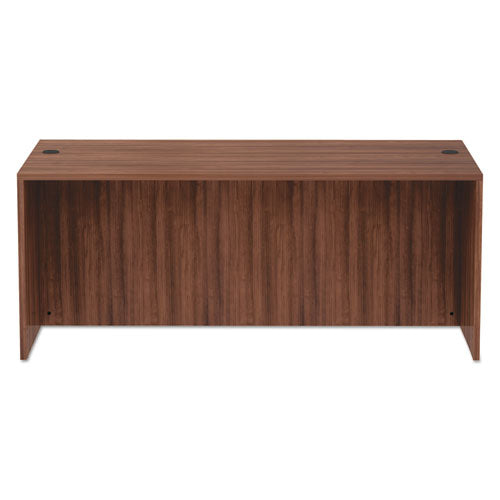 Alera® wholesale. Alera Valencia Series Straight Front Desk Shell, 71" X 35.5" X 29.63", Modern Walnut. HSD Wholesale: Janitorial Supplies, Breakroom Supplies, Office Supplies.