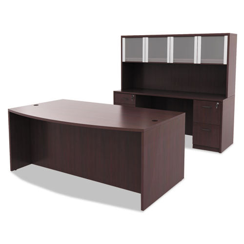 Alera® wholesale. Alera Valencia Series Bow Front Desk Shell, 71" X 41.38" X 29.63", Mahogany. HSD Wholesale: Janitorial Supplies, Breakroom Supplies, Office Supplies.