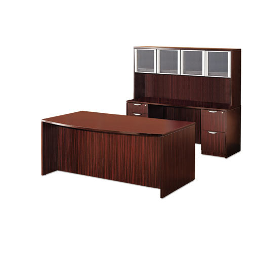 Alera® wholesale. Alera Valencia Series Bow Front Desk Shell, 71" X 41.38" X 29.63", Mahogany. HSD Wholesale: Janitorial Supplies, Breakroom Supplies, Office Supplies.