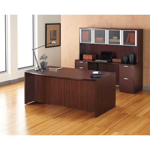 Alera® wholesale. Alera Valencia Series Bow Front Desk Shell, 71" X 41.38" X 29.63", Mahogany. HSD Wholesale: Janitorial Supplies, Breakroom Supplies, Office Supplies.