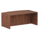 Alera® wholesale. Alera Valencia Series Bow Front Desk Shell, 71" X 41.38" X 29.63", Modern Walnut. HSD Wholesale: Janitorial Supplies, Breakroom Supplies, Office Supplies.