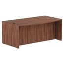 Alera® wholesale. Alera Valencia Series Bow Front Desk Shell, 71" X 41.38" X 29.63", Modern Walnut. HSD Wholesale: Janitorial Supplies, Breakroom Supplies, Office Supplies.