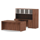 Alera® wholesale. Alera Valencia Series Bow Front Desk Shell, 71" X 41.38" X 29.63", Modern Walnut. HSD Wholesale: Janitorial Supplies, Breakroom Supplies, Office Supplies.
