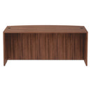 Alera® wholesale. Alera Valencia Series Bow Front Desk Shell, 71" X 41.38" X 29.63", Modern Walnut. HSD Wholesale: Janitorial Supplies, Breakroom Supplies, Office Supplies.