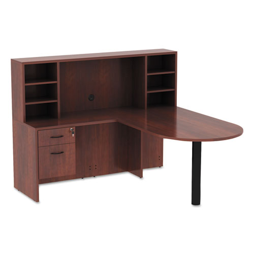 Alera® wholesale. Alera Valencia Series D-top Desk, 71" X 35.5" X 29.63", Medium Cherry. HSD Wholesale: Janitorial Supplies, Breakroom Supplies, Office Supplies.