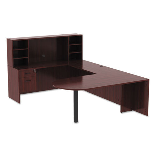 Alera® wholesale. Alera Valencia Series D-top Desk, 71" X 35.5" X 29.63", Mahogany. HSD Wholesale: Janitorial Supplies, Breakroom Supplies, Office Supplies.