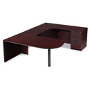 Alera® wholesale. Alera Valencia Series D-top Desk, 71" X 35.5" X 29.63", Mahogany. HSD Wholesale: Janitorial Supplies, Breakroom Supplies, Office Supplies.
