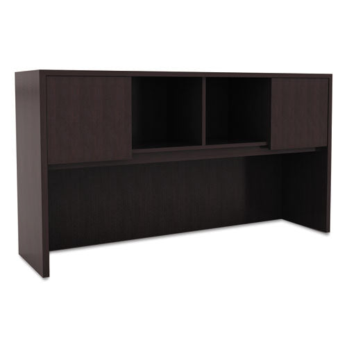 Alera® wholesale. Alera Valencia Series Hutch With Doors, 58.88w X 15d X 35.38h, Espresso. HSD Wholesale: Janitorial Supplies, Breakroom Supplies, Office Supplies.