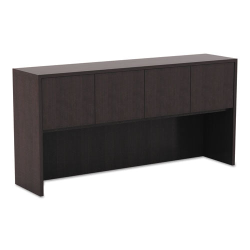 Alera® wholesale. Alera Valencia Series Hutch With Doors, 64.75w X 15d X 35.38h, Espresso. HSD Wholesale: Janitorial Supplies, Breakroom Supplies, Office Supplies.