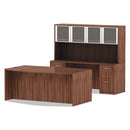 Alera® wholesale. Alera Valencia Series Hutch, 3-comp, 70.63w X 15d X 35.38h, Modern Walnut. HSD Wholesale: Janitorial Supplies, Breakroom Supplies, Office Supplies.