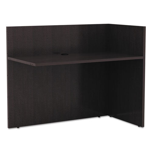 Alera® wholesale. Alera Valencia Reversible Reception Return, 44 1-8w X 23 5-8d X 41 1-2h, Espresso. HSD Wholesale: Janitorial Supplies, Breakroom Supplies, Office Supplies.