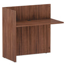 Alera® wholesale. Alera Valencia Series Reversible Reception Return, 44 1-8w X 23 5-6d X 41 1-2h, Modern Walnut. HSD Wholesale: Janitorial Supplies, Breakroom Supplies, Office Supplies.