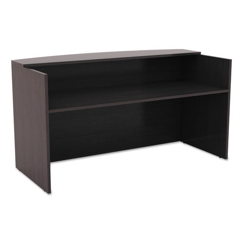Alera® wholesale. Alera Valencia Series Reception Desk With Transaction Counter, 71" X 35.5" X 29.5" To 42.5", Espresso. HSD Wholesale: Janitorial Supplies, Breakroom Supplies, Office Supplies.