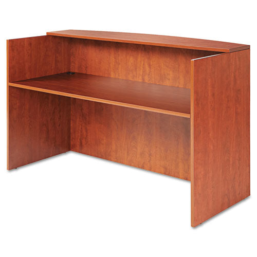Alera® wholesale. Alera Valencia Series Reception Desk With Transaction Counter, 71" X 35.5" X 29.5" To 42.5", Medium Cherry. HSD Wholesale: Janitorial Supplies, Breakroom Supplies, Office Supplies.