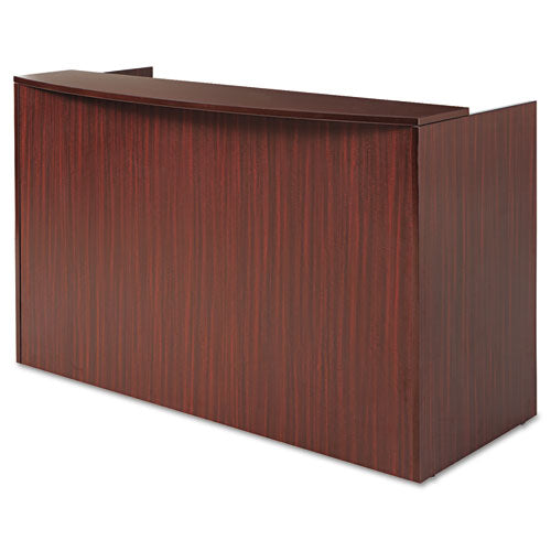 Alera® wholesale. Alera Valencia Series Reception Desk With Transaction Counter, 71" X 35.5" X 29.5" To 42.5", Mahogany. HSD Wholesale: Janitorial Supplies, Breakroom Supplies, Office Supplies.