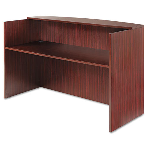 Alera® wholesale. Alera Valencia Series Reception Desk With Transaction Counter, 71" X 35.5" X 29.5" To 42.5", Mahogany. HSD Wholesale: Janitorial Supplies, Breakroom Supplies, Office Supplies.