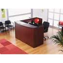 Alera® wholesale. Alera Valencia Series Reception Desk With Transaction Counter, 71" X 35.5" X 29.5" To 42.5", Mahogany. HSD Wholesale: Janitorial Supplies, Breakroom Supplies, Office Supplies.