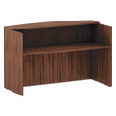 Alera® wholesale. Alera Valencia Series Reception Desk With Transaction Counter, 71" X 35.5" X 42.5", Modern Walnut. HSD Wholesale: Janitorial Supplies, Breakroom Supplies, Office Supplies.