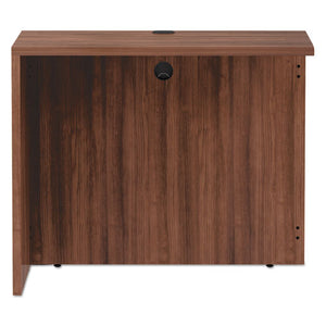 Alera® wholesale. Alera Valencia Series Reversible Return-bridge Shell, 35w X 23 5-8d X 29 1-2h, Modern Walnut. HSD Wholesale: Janitorial Supplies, Breakroom Supplies, Office Supplies.