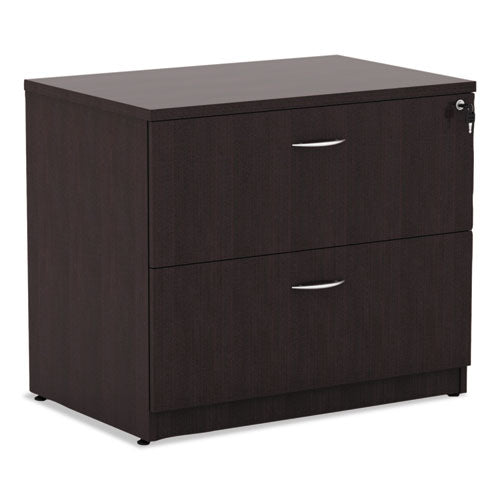 Alera® wholesale. Alera Valencia Series Two Drawer Lateral File, 34w X 22.75d X 29.5h, Espresso. HSD Wholesale: Janitorial Supplies, Breakroom Supplies, Office Supplies.