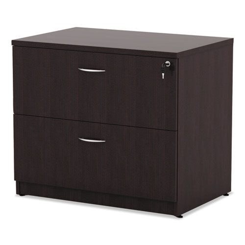 Alera® wholesale. Alera Valencia Series Two Drawer Lateral File, 34w X 22.75d X 29.5h, Espresso. HSD Wholesale: Janitorial Supplies, Breakroom Supplies, Office Supplies.