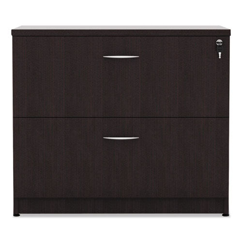 Alera® wholesale. Alera Valencia Series Two Drawer Lateral File, 34w X 22.75d X 29.5h, Espresso. HSD Wholesale: Janitorial Supplies, Breakroom Supplies, Office Supplies.