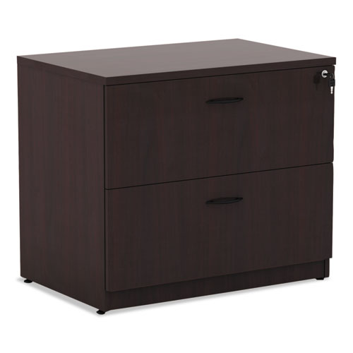 Alera® wholesale. Alera Valencia Series Two Drawer Lateral File, 34w X 22.75d X 29.5h, Mahogany. HSD Wholesale: Janitorial Supplies, Breakroom Supplies, Office Supplies.