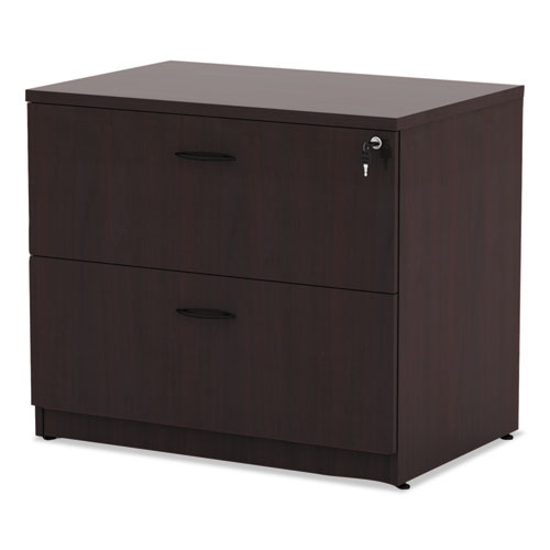 Alera® wholesale. Alera Valencia Series Two Drawer Lateral File, 34w X 22.75d X 29.5h, Mahogany. HSD Wholesale: Janitorial Supplies, Breakroom Supplies, Office Supplies.