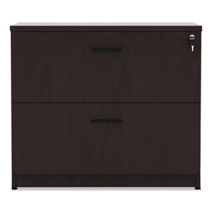 Alera® wholesale. Alera Valencia Series Two Drawer Lateral File, 34w X 22.75d X 29.5h, Mahogany. HSD Wholesale: Janitorial Supplies, Breakroom Supplies, Office Supplies.